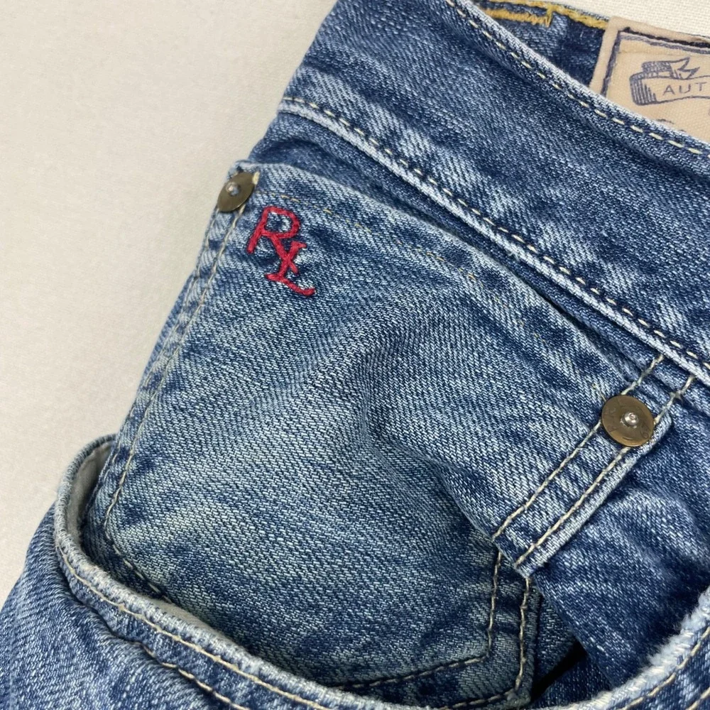 Polo Ralph Lauren Mens Authentic Dungarees Blue Denim Jeans 36x30 Straight Leg